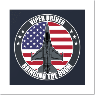 F-16 Viper USA Patch Posters and Art